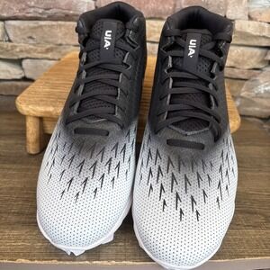 New Men's Under Armour Spotlight Fran RM 4.0 Cleats #3027293-001 Size 12 Black/S